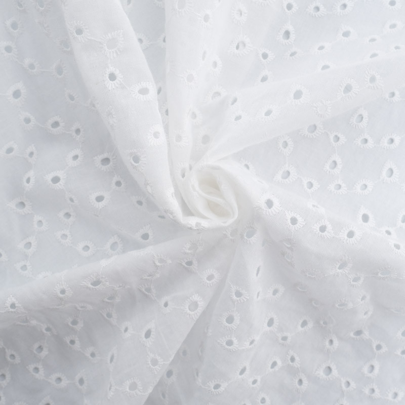 Broderie Anglaise Astral Blanc Crème - Maison Klem